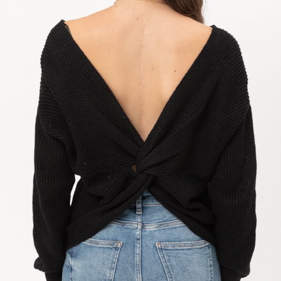 ⚡FINAL SALE! Black Pullover Fleck Sweater - Picture 3 of 6